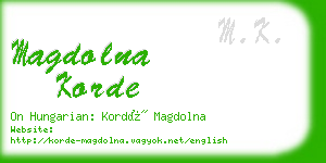 magdolna korde business card